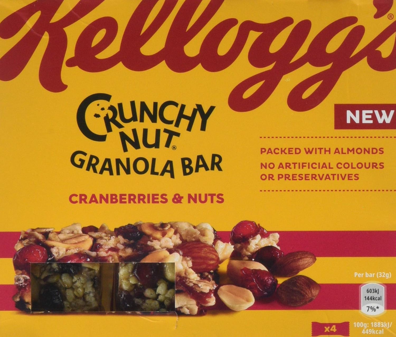 Crunchy Nut Kellogg's Granola Bars, Cranberries and Nuts Amazon.co.uk