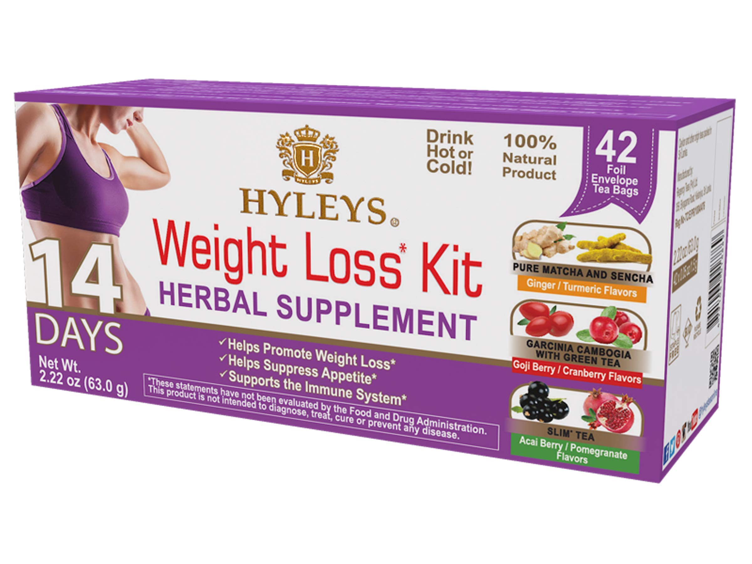Hyleys Tea Hyleys Tea 14 Days Weight Loss Kit 42 Tea Bags (GMO Free