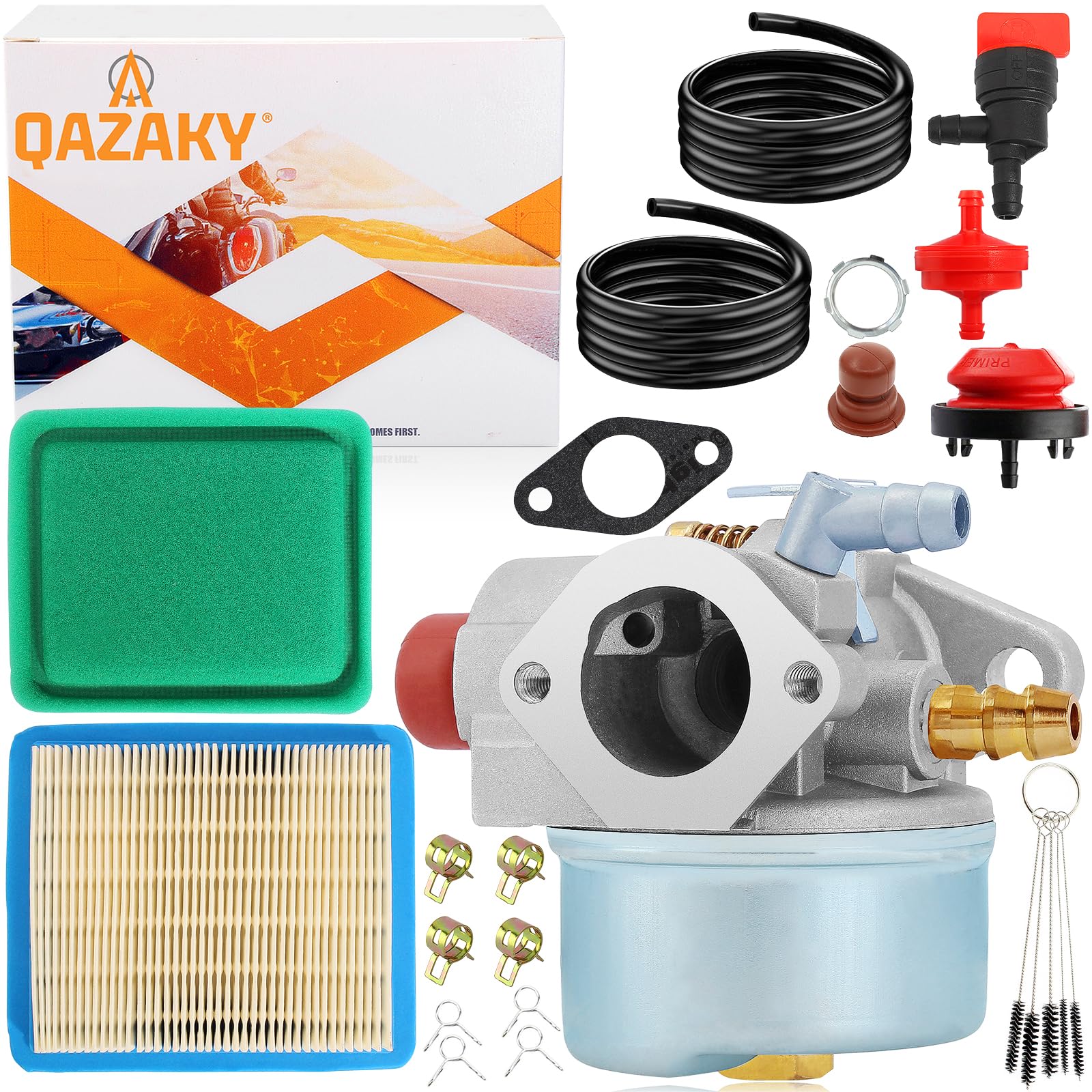 QAZAKY Carburetor Compatible with Tecumseh 640004 640014 640017 640017A 640017B 640025 640025A 640025B 640025C 640117 640104 640135A OH195EA OH195XA OHH45 OHH50 OHH55 OHH60 OHH65 OH195