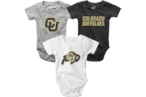 Wes and Willy Baby College Team 3 Pack of Cotton Rompers