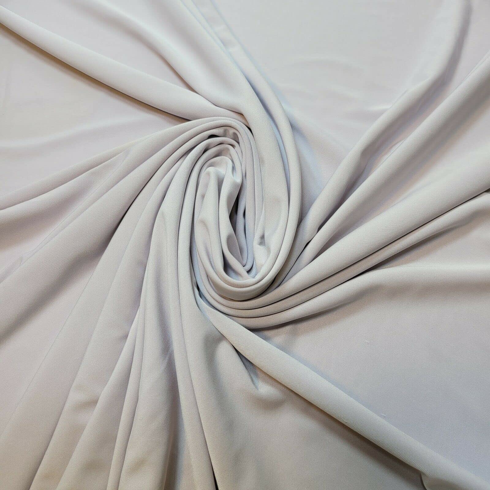 Plain/Printed ITY Spandex Jersey Elastane Stretch Dress Leggings Fabric 58" - 150cm Wide Sold As 1 Meter Pre - Cut Lengths (Off White)