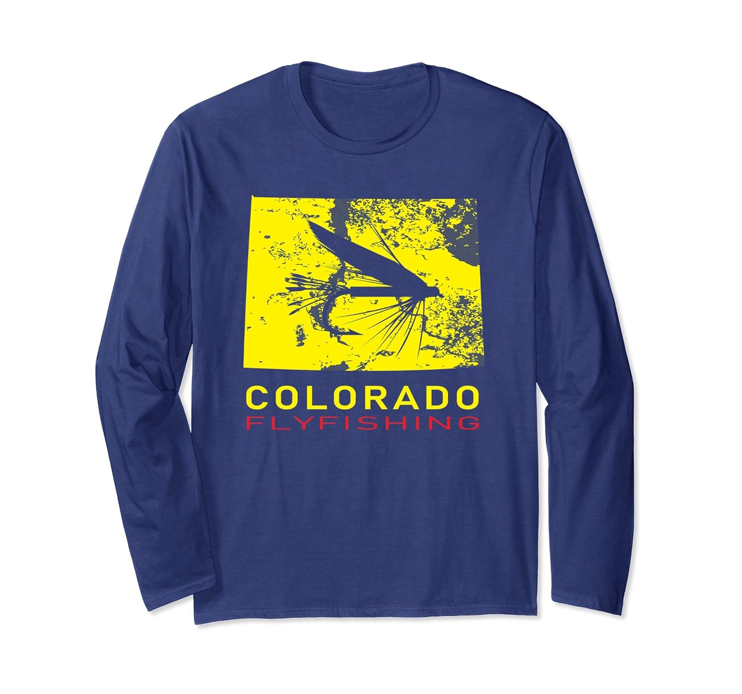 Distressed Long Sleeve Colorado Fly Fishing Shirt Alottee Gift Alottee