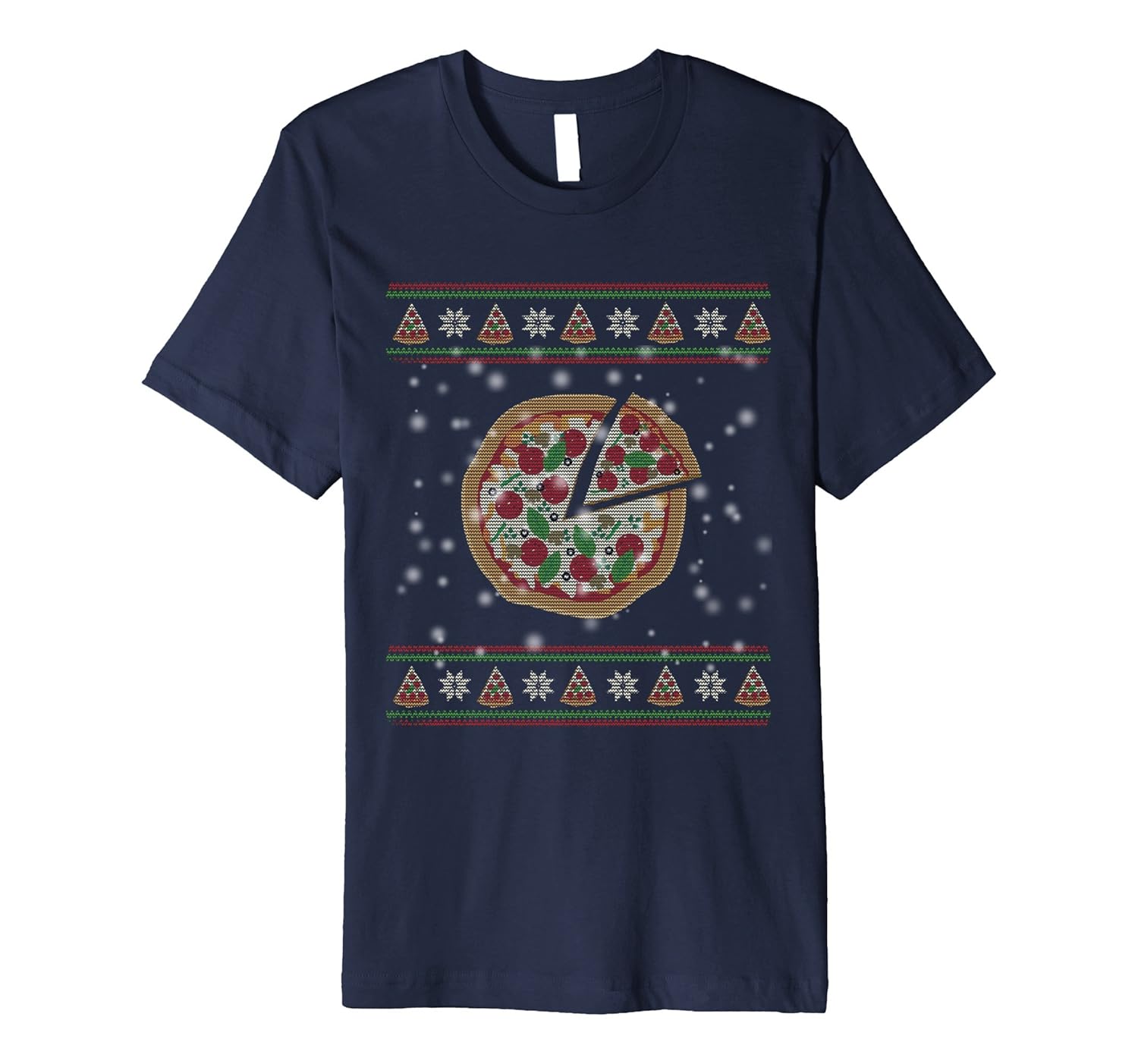 Merry Christmas With Pizza T-Shirt-ANZ