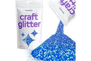 Hemway Craft Glitter Sapphire Blue 100g Chunky Glitter for Crafts, Resin, Epoxy, Tumbler, Art, Candle, Decorations, Crafting 
