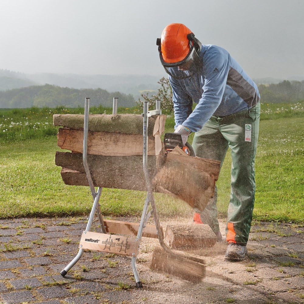 wolfcraft SB 60 Saw Buck I 5119000 I The Portable and Compact Saw Buck for firewood, Silver - Image 3