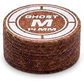 Ghost Brown Pool Cue Tip &ndash; 14mm Layered Billiard Tip &ndash; Precision Performance &amp; Consistent Feel &ndash; Soft, Medium or Hard