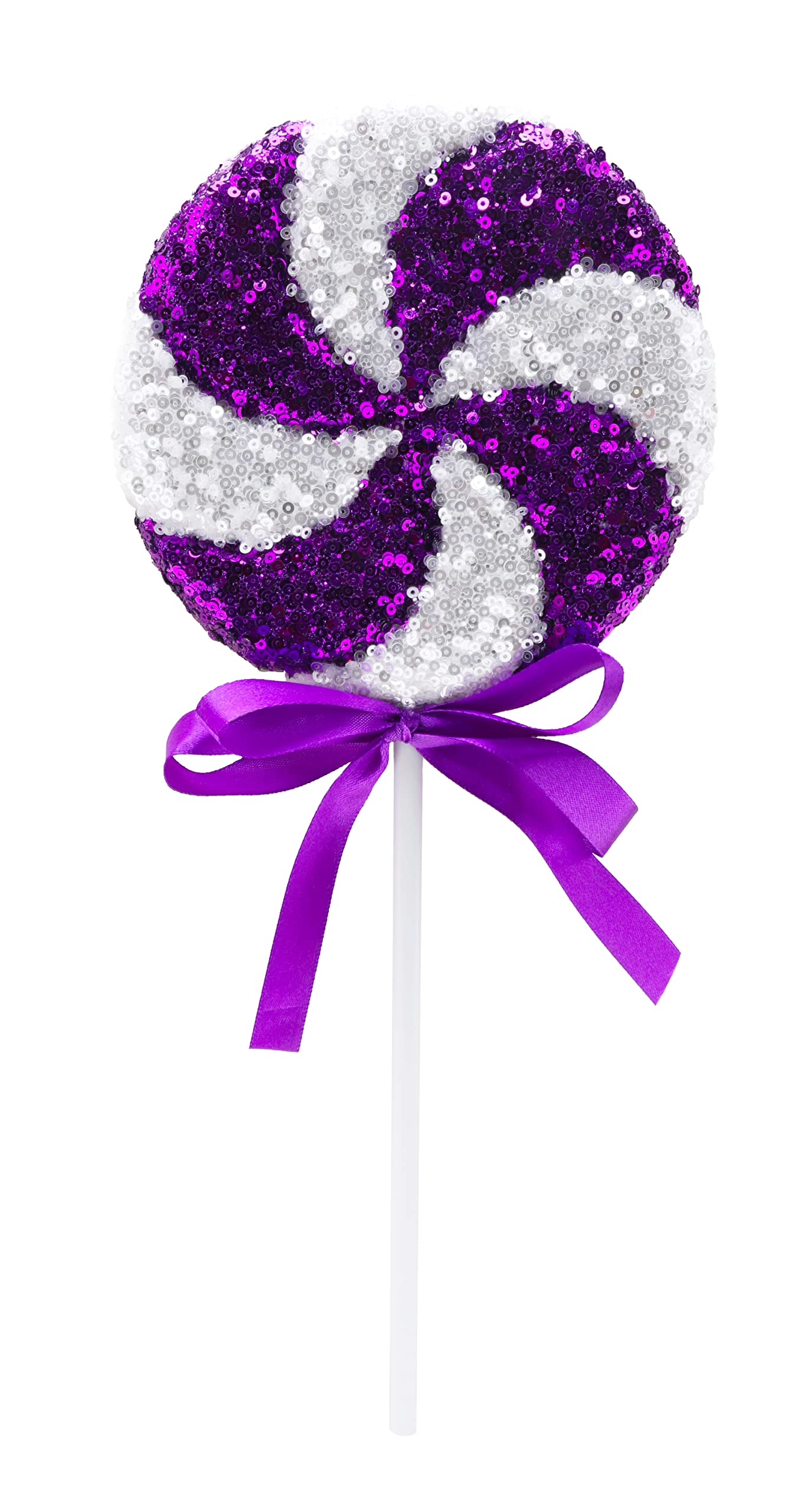 Christmas Concepts® 360mm (14,2") Giant Sparkly Sequin Lollipop Christmas Decoration – Christmas Tree Ornaments – Purple