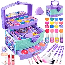 Amazon.com: Juguetes para niñas, kit de maquillaje para niñas ...
