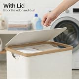efluky Slim 75L Laundry Basket with Lid, Collapsible with Removable Inner Bag view 4