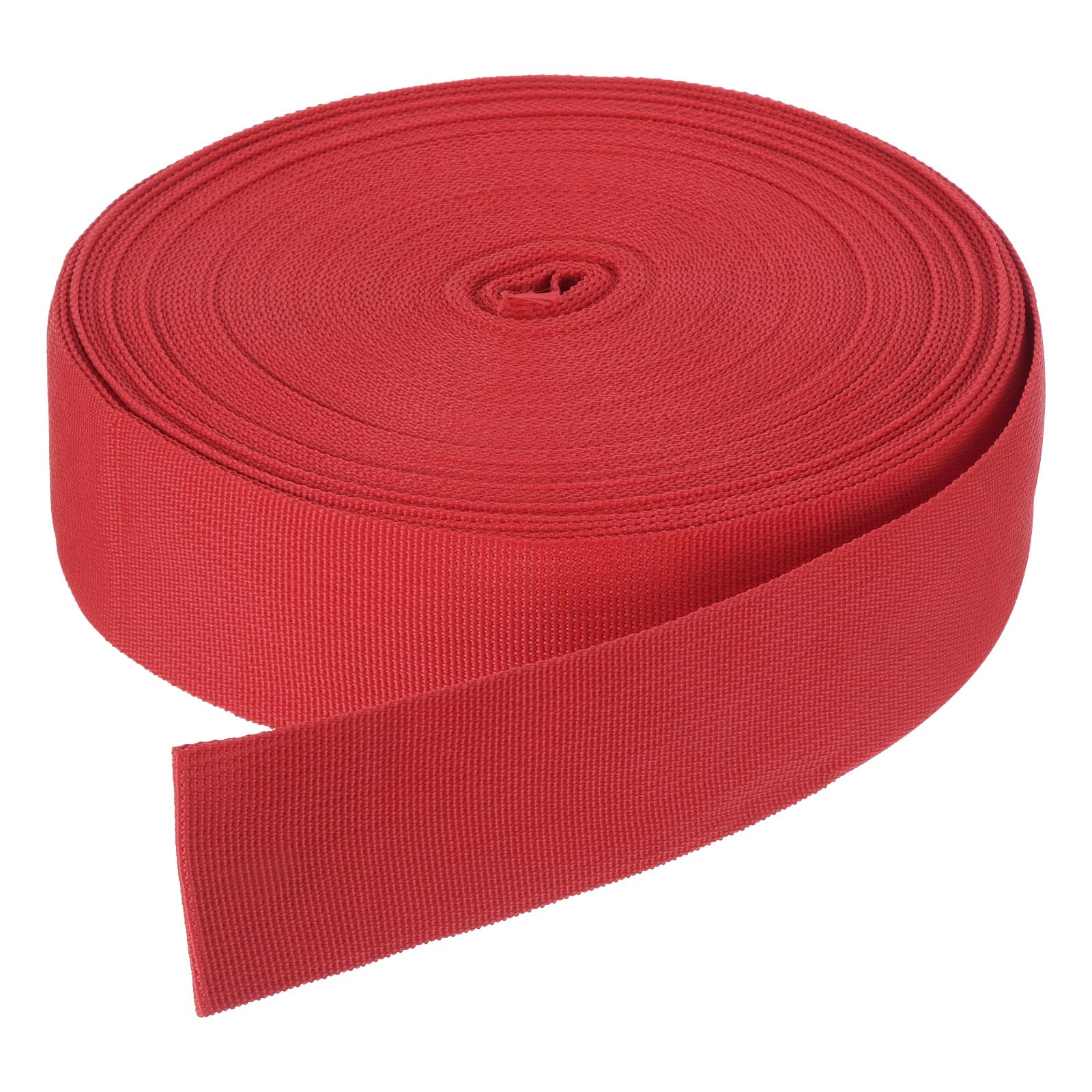 DMiotech 25 Yard x 2 Inch Width Nylon Webbing Strap Poly Flat Webbing Strapping for DIY Craft Backpack Strapping, Sewing, Outdoor Gear Repair, Red