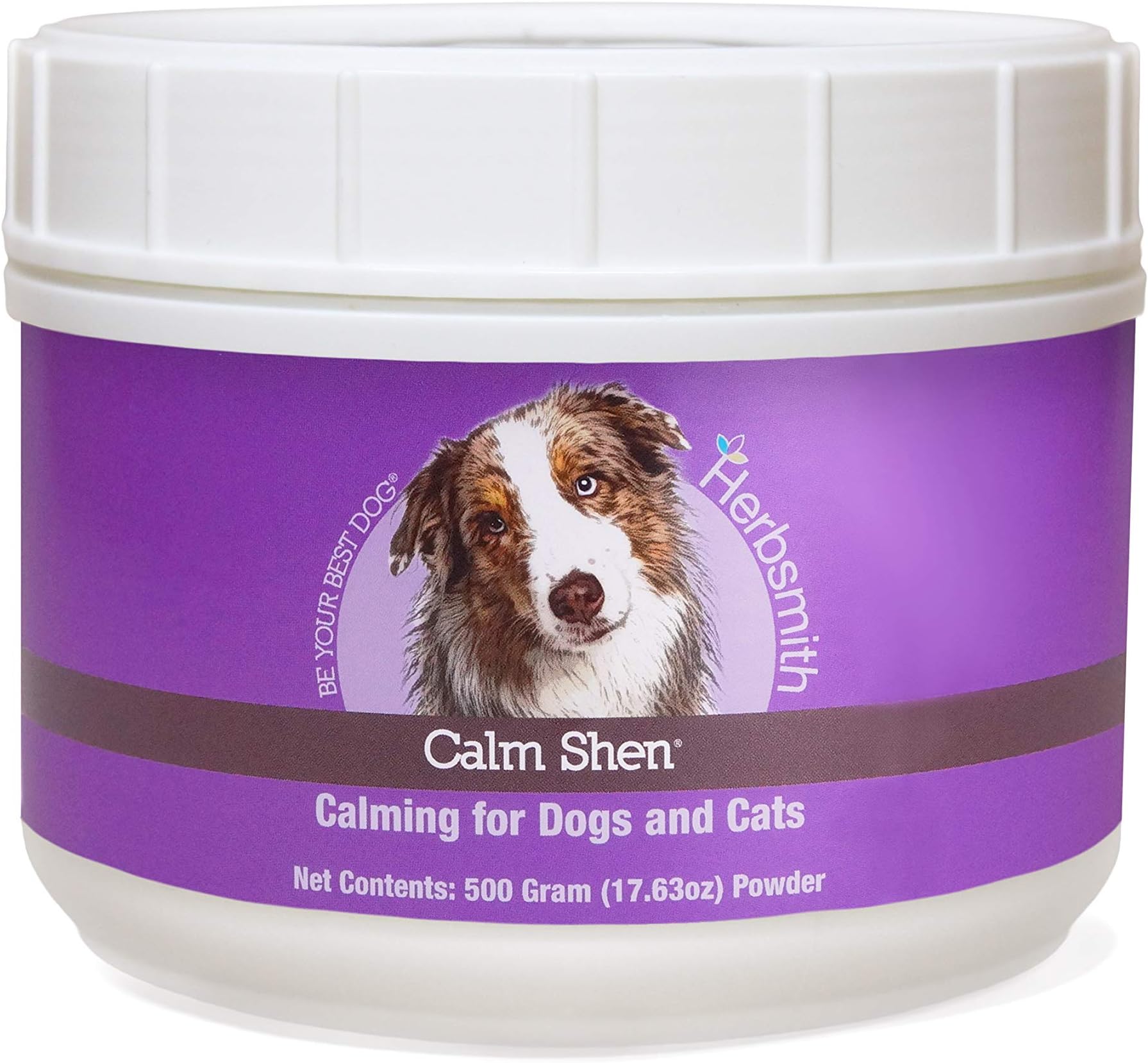 HerbsmithCalm Shen – Herbal Blend for Dogs & Cats – Natural Anxiety Remedy for Dogs & Cats – Feline and Canine Calming Supplement – 500g Powder
