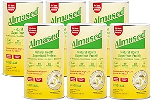 Almased Meal Replacement Shake - Plant Based Protein Powder for Weight Loss - Gluten-free, Non-GMO 17.6 oz (6 Pack)