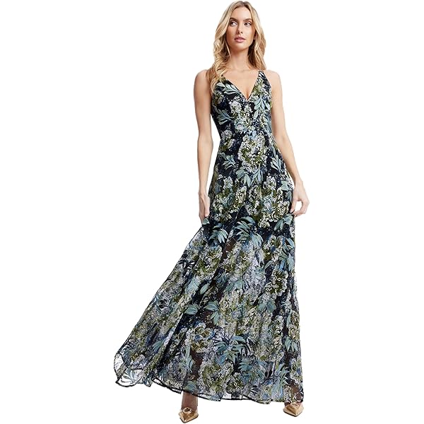 Amazon.com: Dress the Population Womens Elisa Sleeveless Plunge Neckline  Fit and Flare Midi, Dusty Pink Multi, XX-Small US : Clothing, Shoes &  Jewelry