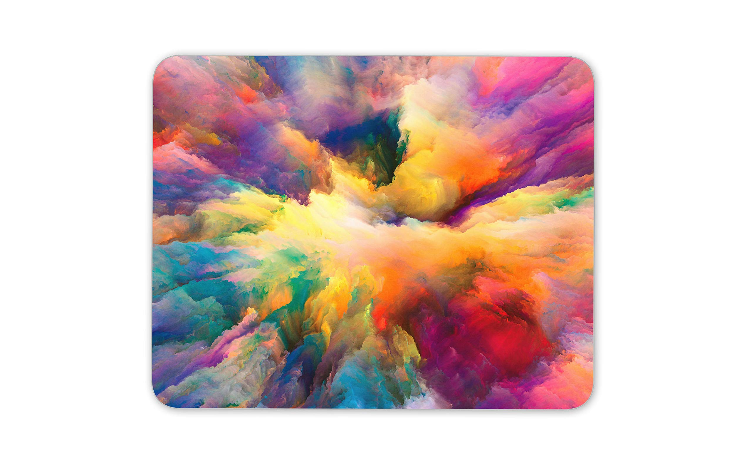 Destination Vinyl Ltd Multi Coloured Cloud Explosion Mouse Mat Pad - Arty Colourful Fun PC #14638