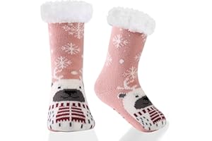 HERYEBING HEARYEBING Kids Slipper Socks Boys Girls Fuzzy Thick Warm Winter Socks Soft Cozy Fleece Lined Socks Indoor Socks