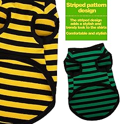 Paiaite Striped Shirt for Dogs - Happy Color Cotton