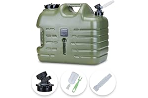 UPWOIGH Camping Water Container, 6.6 Gallon Big Water Jug(25L), Truly No Leakage Water Storage, Military Green Water Tank,BPA Free Overlanding Gear