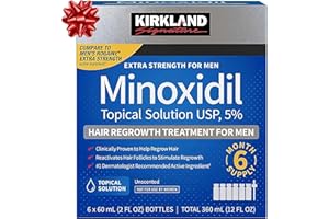 KIRKLAND Minoxidil-5% Extra Strength Hair Regrowth for Men, 6 Month Supply