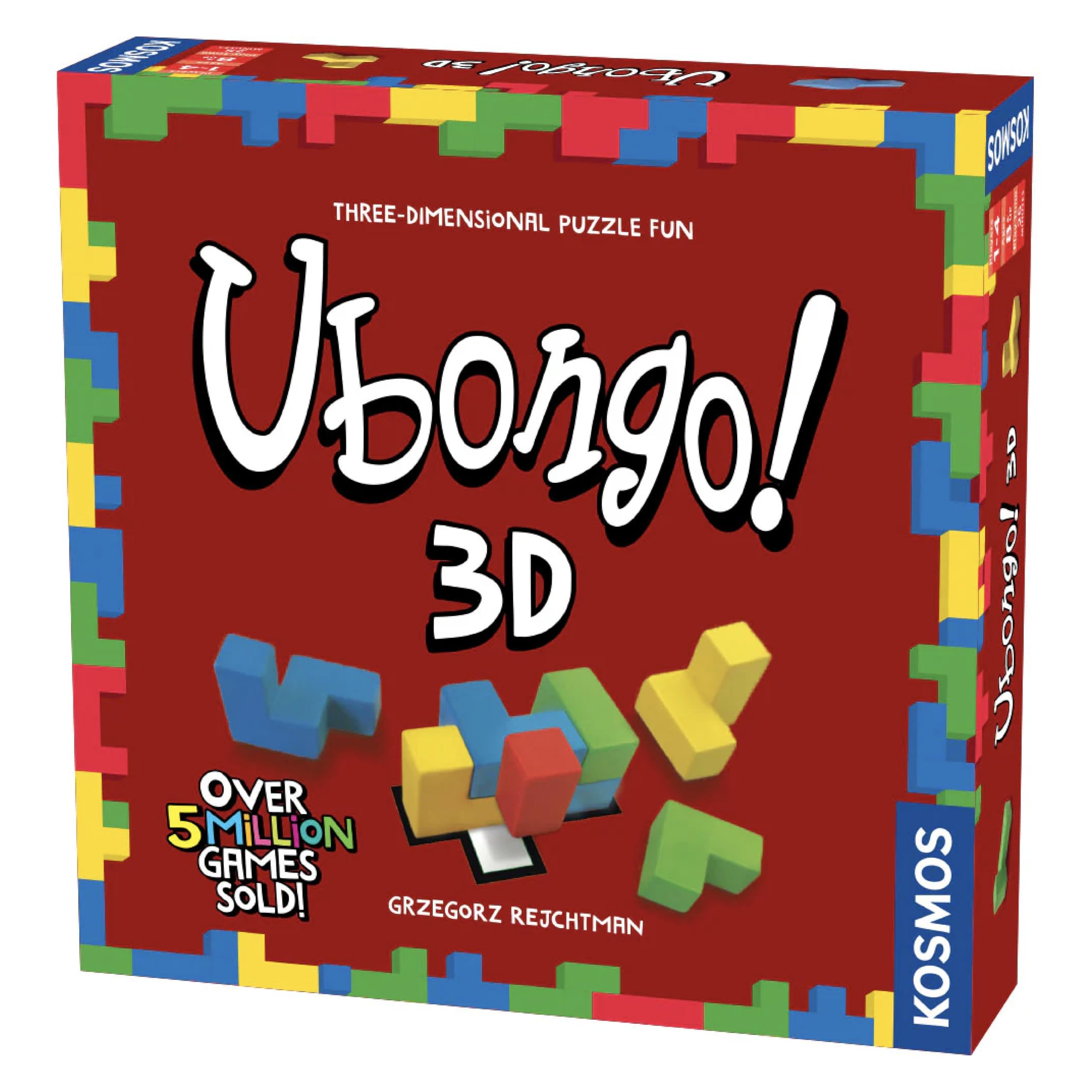 Thames & Kosmos - Ubongo! 3D - Level: Intermediate - Unique Puzzle Game - 1-4 Players - Puzzle Solving Strategy Board Games for Adults & Kids, Ages 5+, 694258