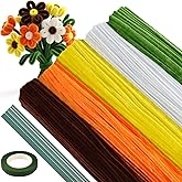 ASTARON 521 Pcs Pipe Cleaners Craft Set, 5 Colors Pipe Cleaners Bulk Pastel Chenille Stems for Craft Pipe Cleaner Flowers Mak