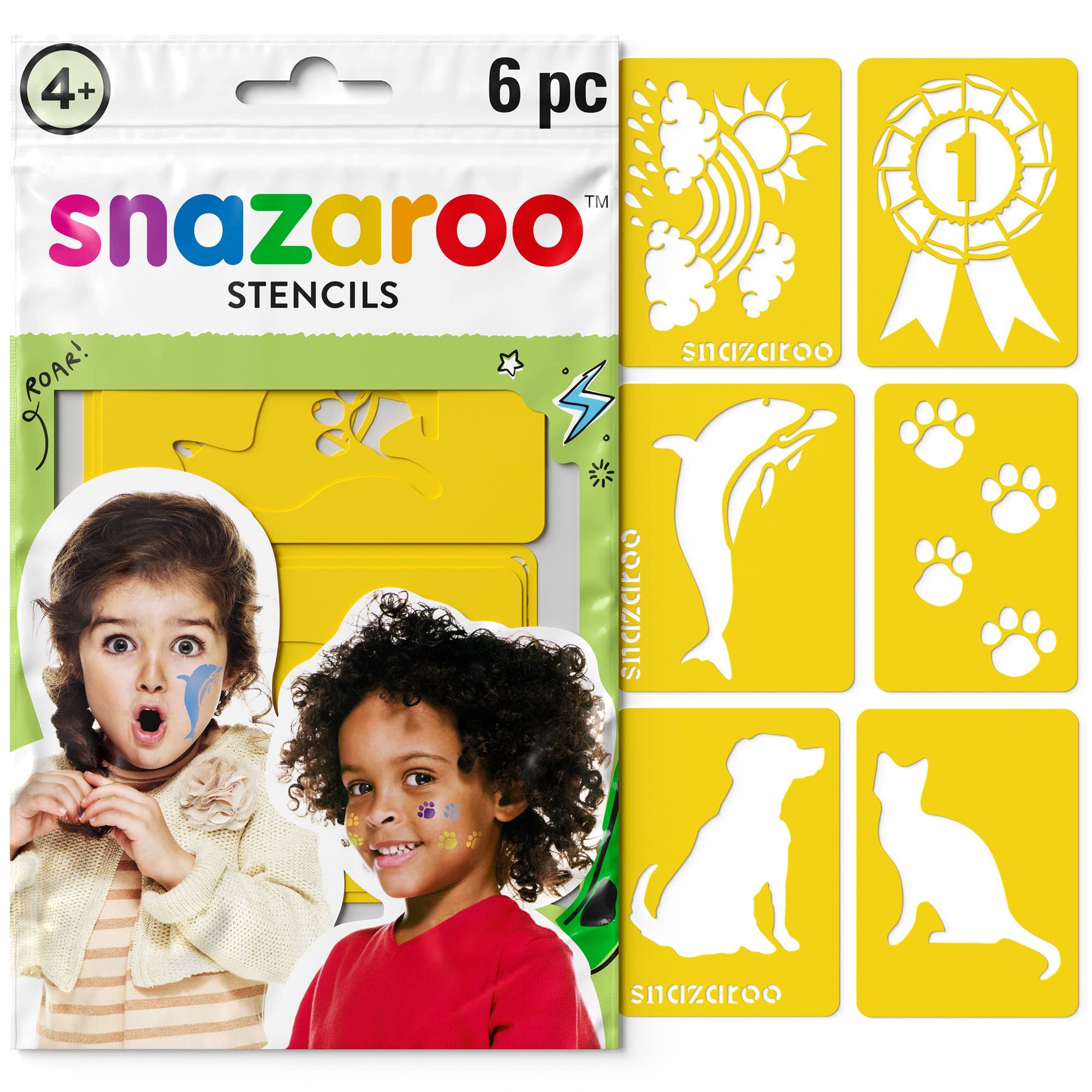 Snazaroo Face Painting Stencils 6 kg-Unisex, Acrylic, Gemischt