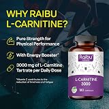 Raibu L-Carnitine 3000 High-Strength Capsules 180 Ct Vegan 3000mg view 2