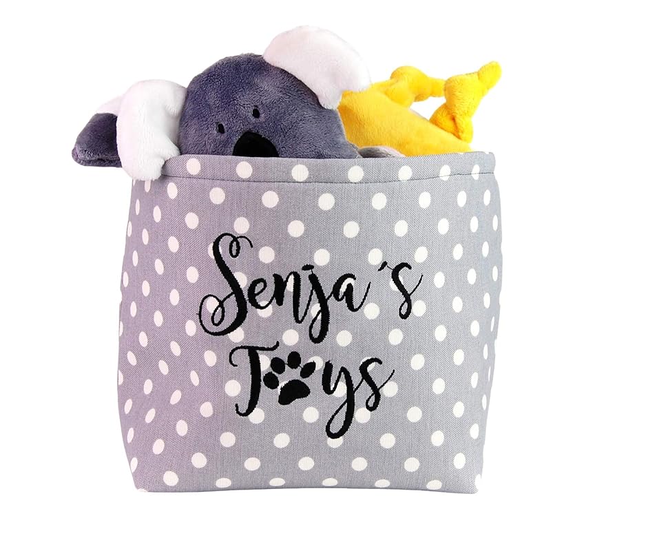 New Puppy Dog Toy Storage Basket Bin Personalized Handmade