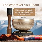 Silent Mind Tibetan Singing Bowl Set with Cushion & Mallet – Beginner Friendly view 4