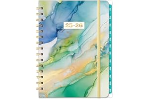 JOURNALTASTIC Planner 2025-2026 - Academic Plannner 2025-2026, JUL 2025 - JUN 2026, Weekly and Monthly, Calendar Planner, 6.3" x 8.4", Tabs, Hardcover, Back Pocket