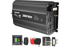 2000 Watt Pure Sine Wave Inverter 12V DC to 110V 120V AC 2000W Power Inverter with UL Fuses and 20A AC Hardwire Terminal Compatible with Lithium Battery for Home RV Truck Off-Grid Solar by VOLTWORKS