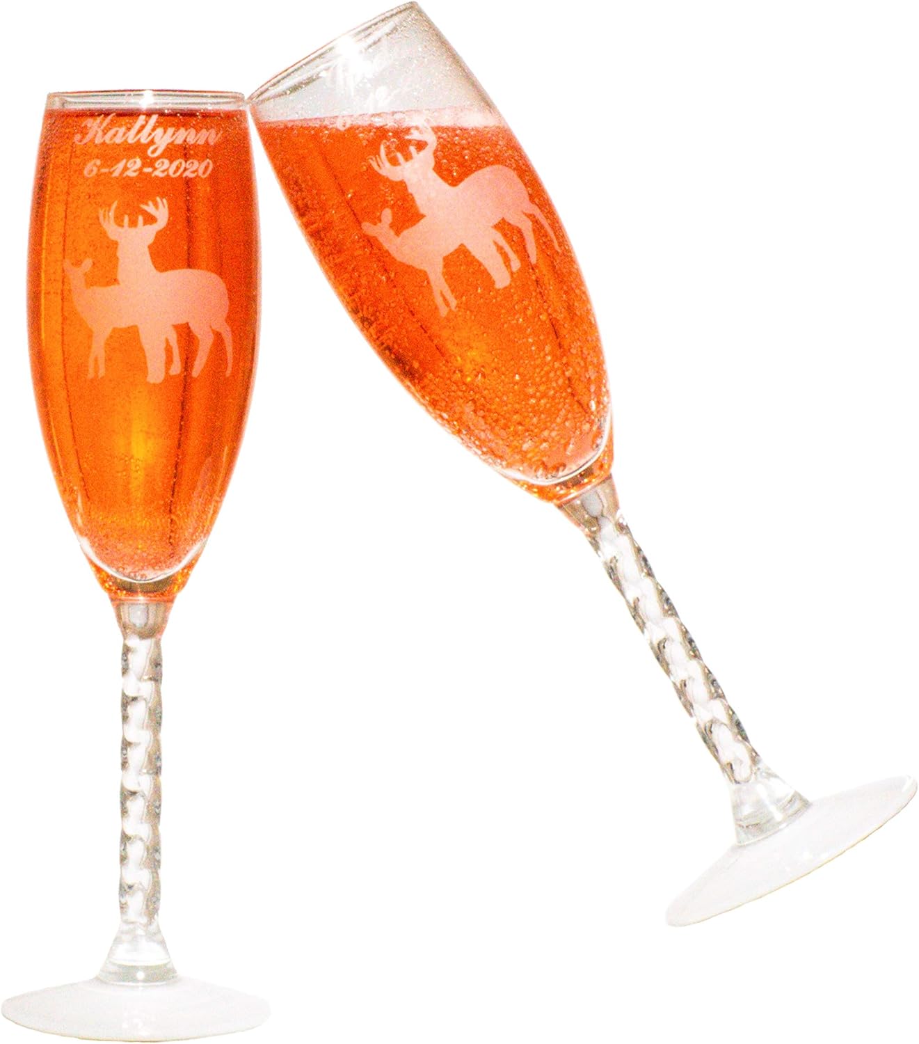 Amazon Com White And Silver Personalized Wedding Set Champagne Flutes Wedding Toasting Flutes Set Flute Engraved Champagne Glasses Server Gift Set Handmade