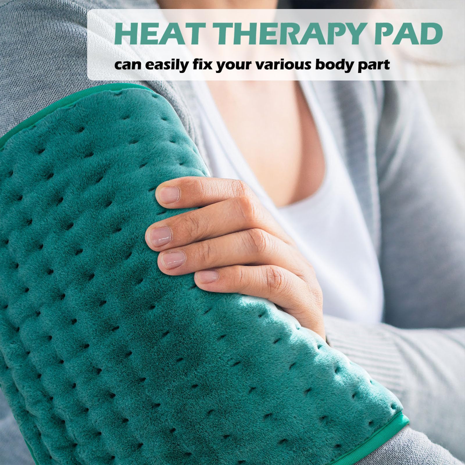 Electric Heating Pad – Alleviates Back, Neck & Shoulder Pain | Moist & Dry Heat Options | Auto Shut Off | Gifts for Women, Mom, Wife, Men and Parents – Mothers Day, Christmas and Everyday Use