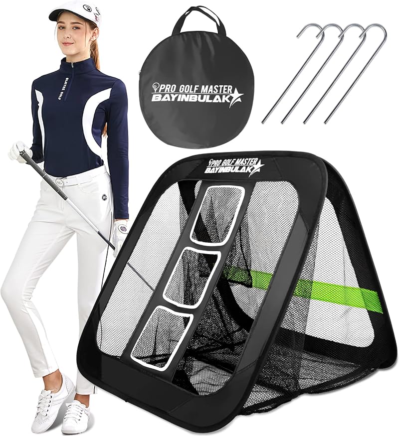 Golf Chipping Practice Net 2 in 1 Large Indoor Outdoor Training