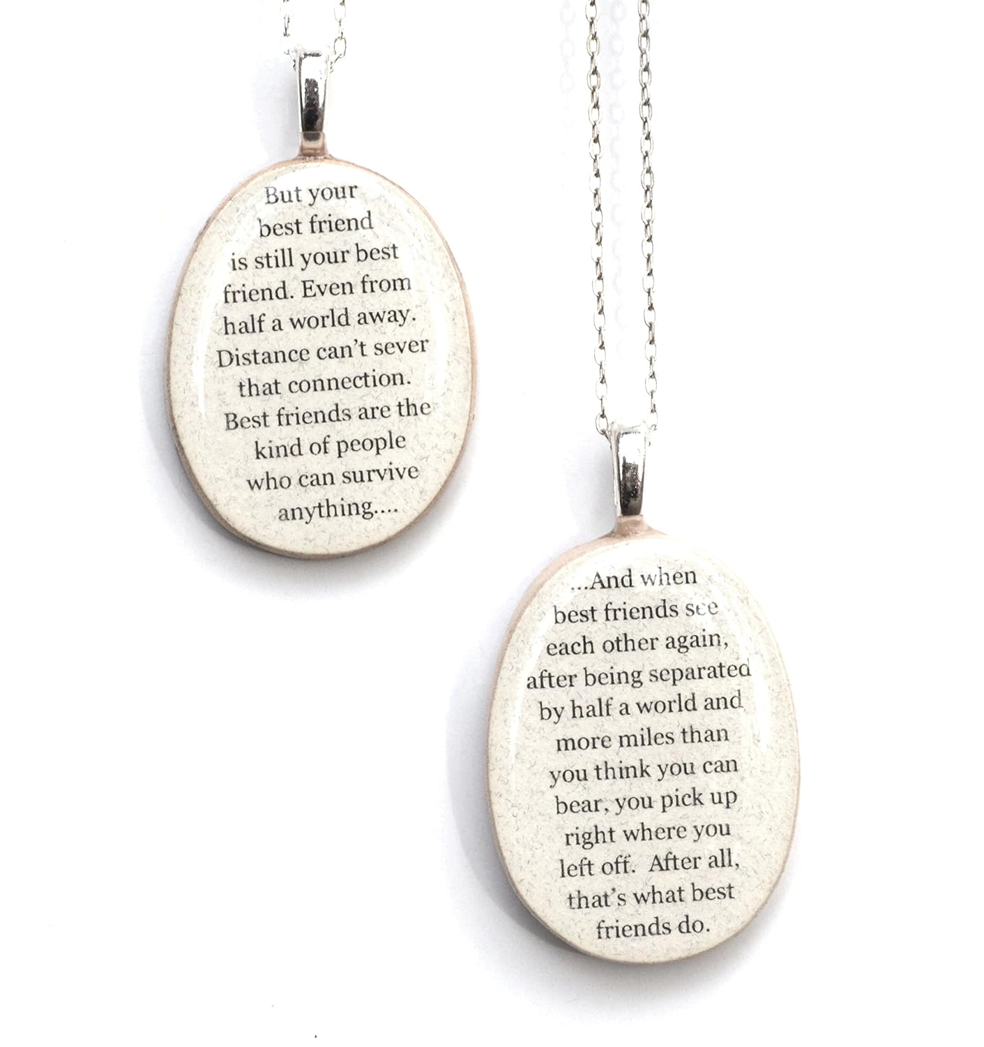 Amazon.com: Best friend necklace set. Quote necklace for best friends