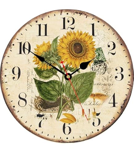 Amazon.com: Wall Hanging Flower Clock with Analog Number Face