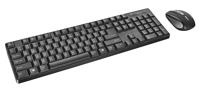 title=Trust Ximo Tastiera Wireless con Tasti di Dimensioni Standard e Mouse Compatto,