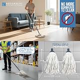 TDBS Cotton Floor Mop System with 110cm Metal Handle & Extra Head view 7