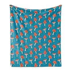 Ambesonne Cartoon Throw Blanket, Happy Smiling