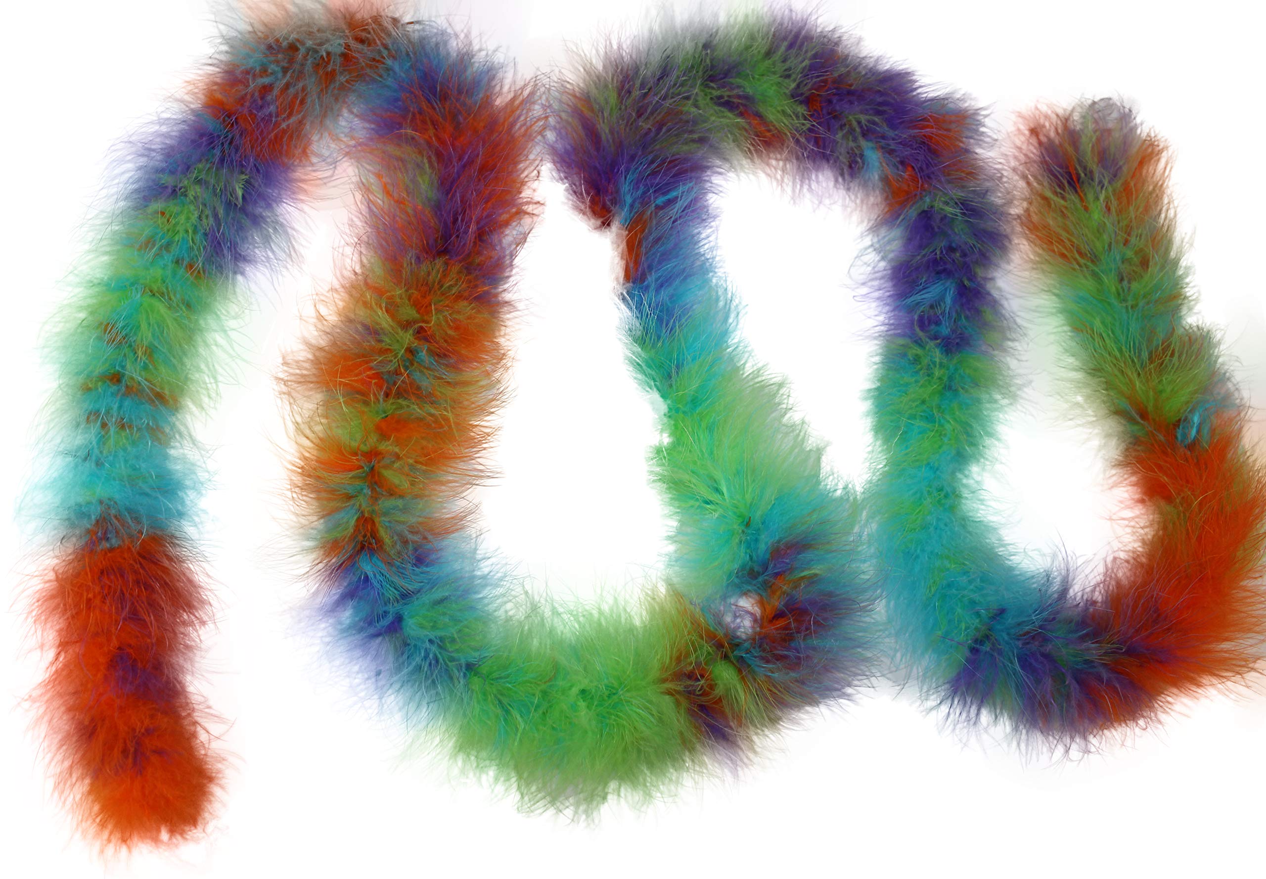 Photo 1 of 11 Over colors 18 Gram Marabou Feather Boa, 2 Yard Long (72") Dancing Wedding Crafting Party Dress Up Over (rainbow)