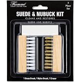 Fiamme Suede and Nubuck Cleaning Kit - Complete Brass &amp; Nylon Brush Set, Suede Eraser for Shoes, Jackets, Boots, Handbags