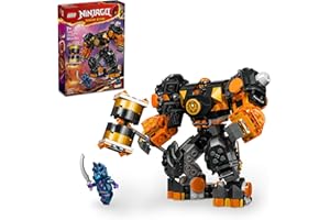LEGO NINJAGO Cole’s Elemental Earth Mech Mini Ninja Toy, Customizable Action Figure Adventure Toy with Cole and Wolf Warrior Minifigures, Ninja Gift for Boys, Girls and Kids Ages 7 and Up, 71806