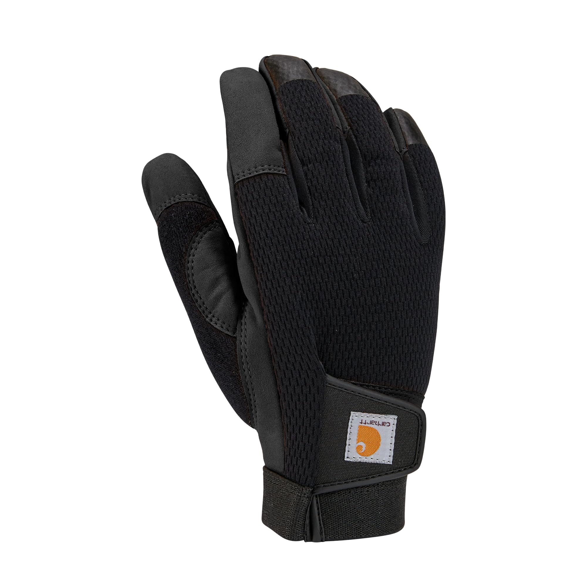 Carhatt MenS Synthetic Leather High Dexterity Touch Sensitive Secure Cuff Glove, Black, Small
