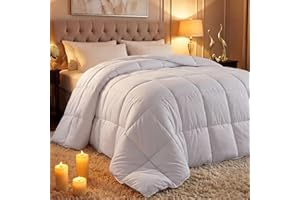 Utopia Bedding Comforter Duvet Insert, Quilted Comforter with Corner Tabs, Box Stitched Down Alternative Comforters Queen Siz