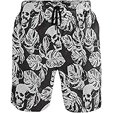 visesunny Mens Funny Swim Trunks Quick Dry Beachwear Sports Running Swim Board Shorts Mesh Lining