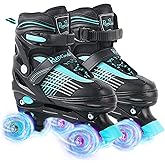 Runcinds Toddler Roller Skates for Girls Kids Boys, 4 Size Adjustable with Light Up Wheels