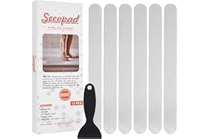 Secopad Original Anti Slip Shower Stickers, Safety Bathtub Strips Adhesive Decals with Premium Scraper for Bath Tub Shower Stairs Ladders Boats