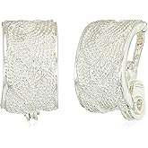 Napier Silver Tone Hoop Clip On Earrings