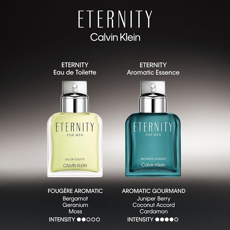 Eternity Aromatic Essence masculina | Perfume de hombre con notas de cardamomo y extracto de Bayas de Enebro | Larga duración | 100 ml