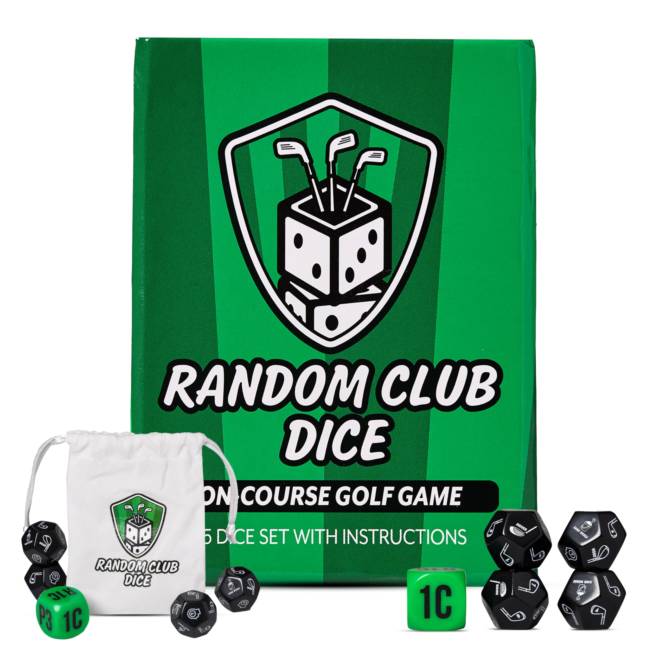 Fore! Cards Random Club Dice On-Course Golf Game from Fun & Challenging Golf Game | Perfect for Golfers of Any Skill Level