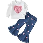Renotemy Toddler Baby Girls Clothes Infant Girl Outfits Ruffle Sleeve Tops Pants Clothing Sets for Girls